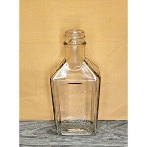 VTG Hinds Honey And Almond Cream Bottle Embossed Antique Glass-No Cap